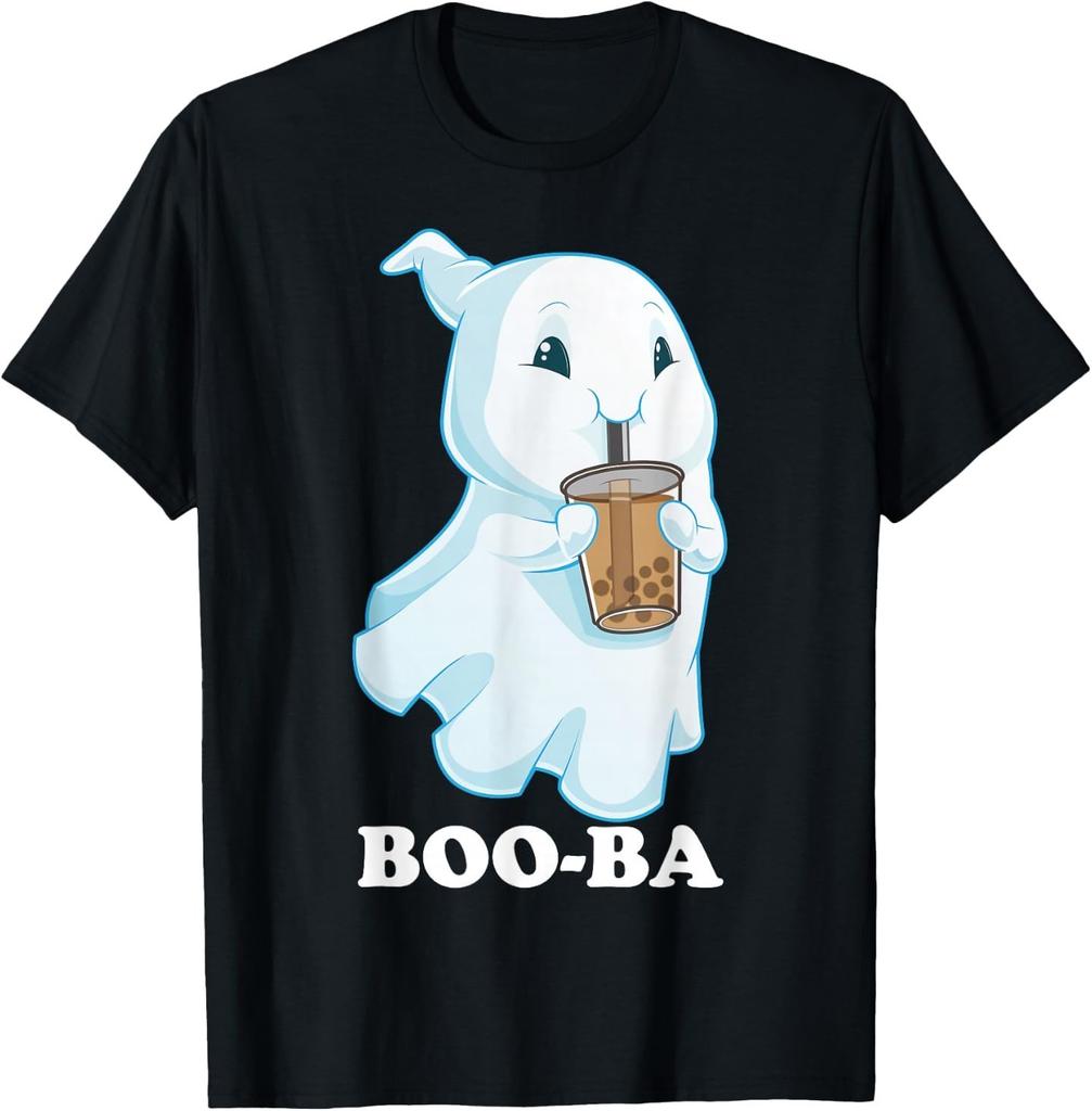 Boo-Ba Ghost Boba Bubble Tea Milk Halloween Costume T-Shirt