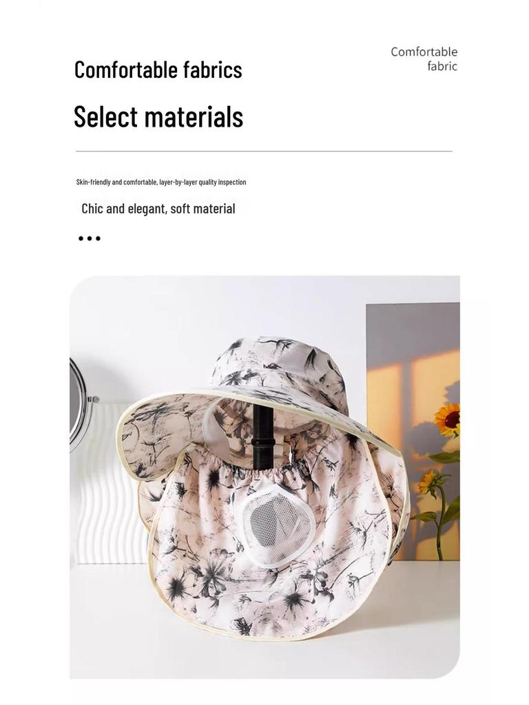 Women's Breathable Anti-UV Sun Hat with Large Brim, Face & Neck Protection - Perfect for Cycling, Outing, Tea Picking & Summer Activities