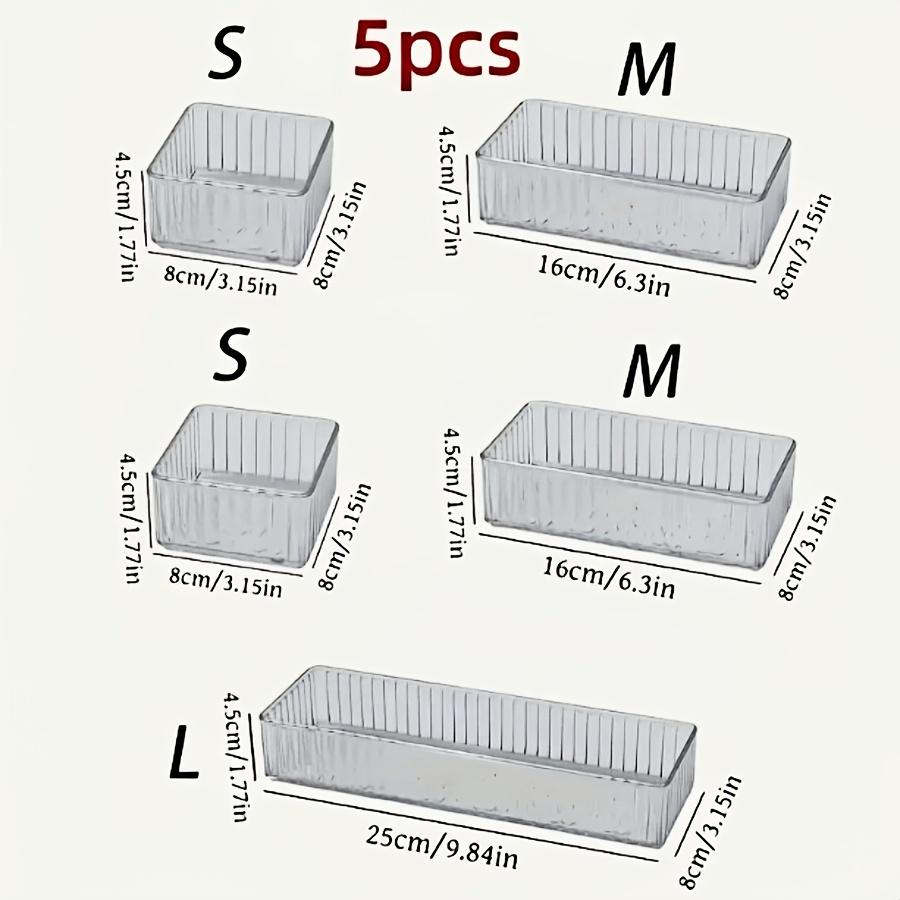 Clear Acrylic Cosmetic Storage Box Suitable for Vanity Storing Lipstick Eyeshadow Skincare Products Home Use Drawer Divider Desktop Makeup Organizer