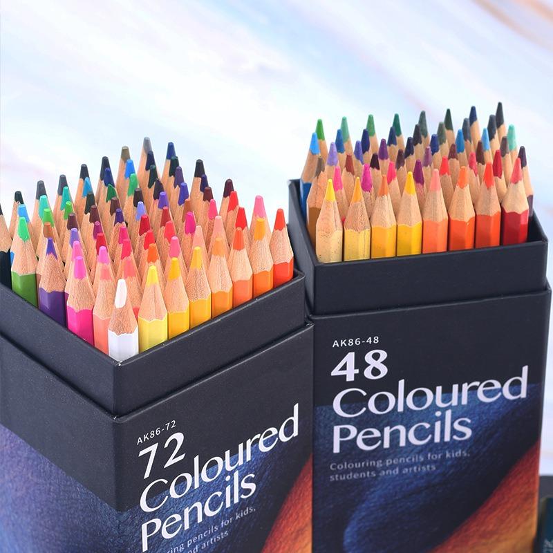 12/18/24/36/48/72 Colors Stationery Pencil Set Oil-based Colored Pencils Drawing Colored Pencil Brushes