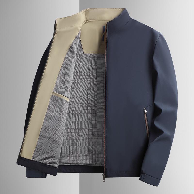 Jacket Men Autumn Sense In The Elderly Stand-up Collar Dad Casual Jacket Men On Clothes