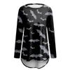 Women's Casual Fashion Halloween Print Long Sleeve Medium Length Top Blouse