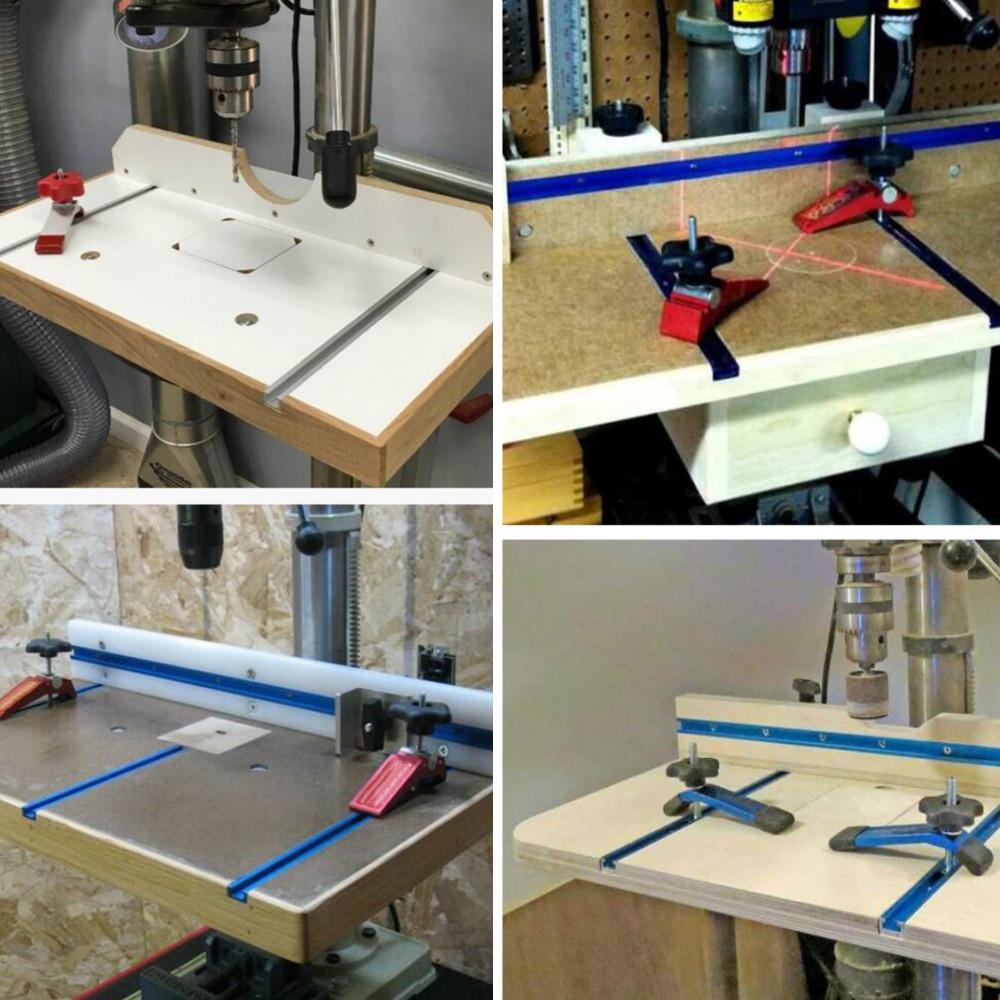 T-Track Aluminum T-Slot Miter Track Jig for Woodworking Tables - Universal T-Screw Fixture Slot for Router Tables, Saw Tables