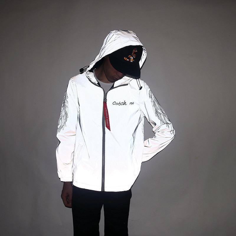 white reflective jacket mens