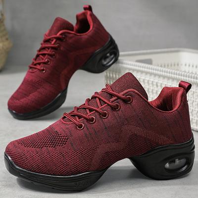 Women's Large Size Flying Woven and Breathable Bottom Increase Ballet Sports Shoes Dance Women's Shoes
