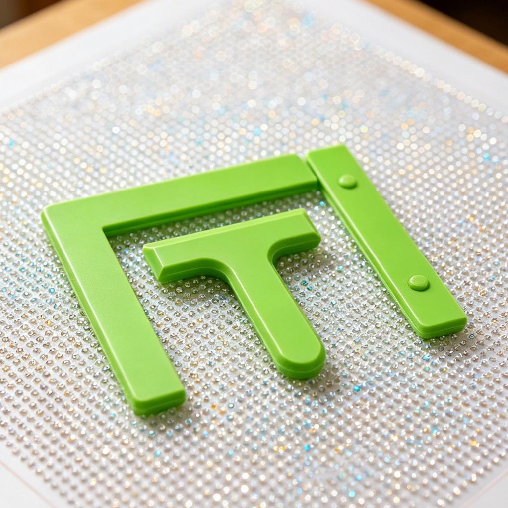 3-Piece Set Dot Drill Alignment Art Tool Diamond Painting Alignment Ruler Suitable for Craft Enthusiasts and Beginners