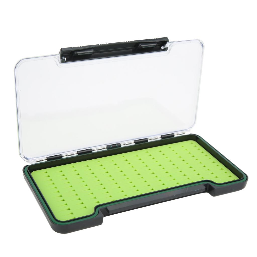 Fly Fishing Box Portable Transparent Impact Resistance Waterproof Silicone Fly Box for Outdoor Fishing 103x17x188mm