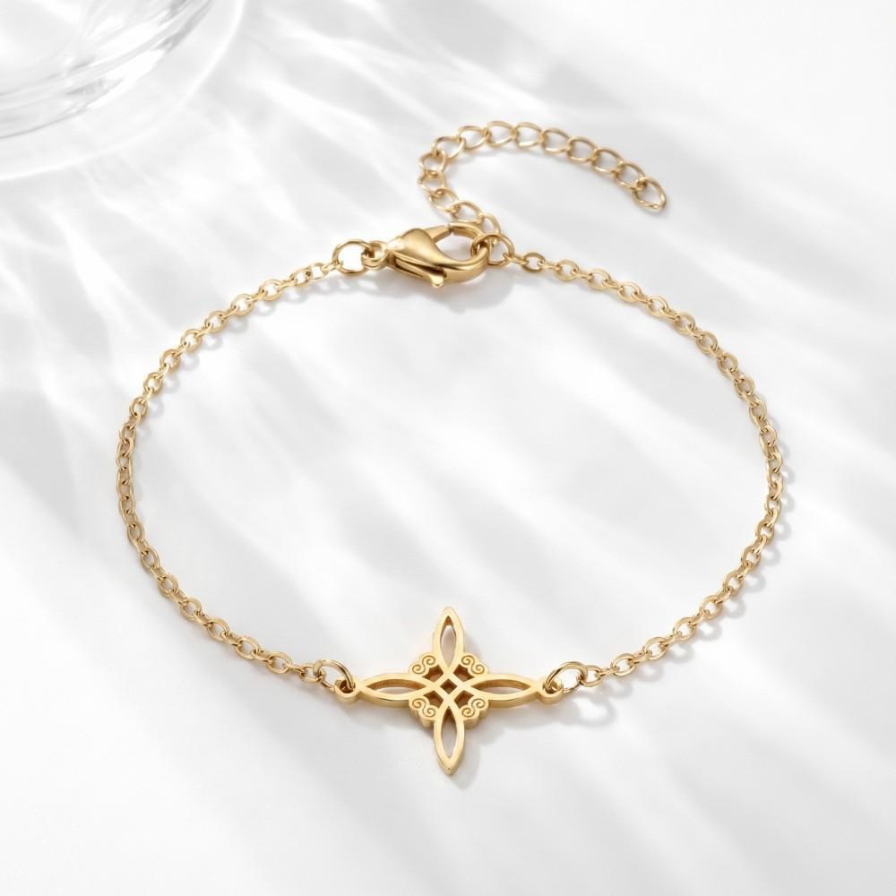 Stainless Steel Animal Letter Star Bracelet - Unisex Fashion Accessory