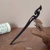 Traditionelle schwarze Haarstäbe aus Holz im chinesischen Stil, Haarnadeln, geschnitzte Haargabel aus Holz, Vintage-Essstäbchen, Kopfbedeckung für Frauen, Schmuck