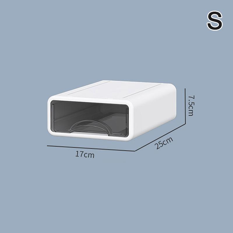 Plastic Box Desktop Organizer Drawer Makeup Storage Box Stackable Jewelry Container Office Finishing Organizer Box