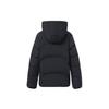 Li Ning Fitness Series Logo Print Warm Hooded Down Jacket Women Outerwear Black AYMR156-4