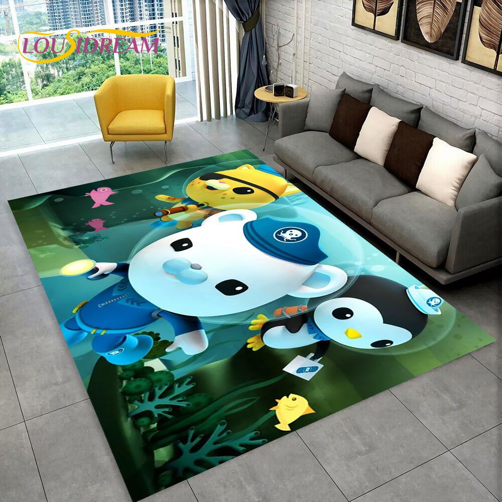 The Octonauts Barnacles Cute Cartoon Rug Carpet for Living Room Bedroom Home Decor,Floor Mat Non-slip for Sofa Doormat Gift Kids