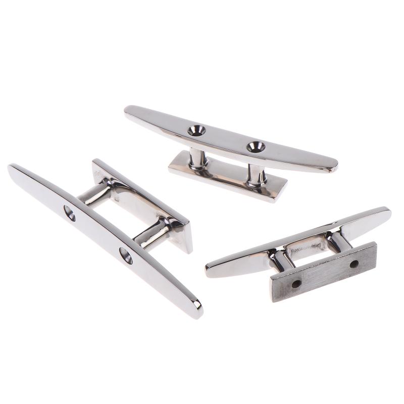 316 Stainless Steel Combo Mooring Cleat 1Pc 4 5 6 Inch 2 Hole Polished for Marine Boat Deck Use