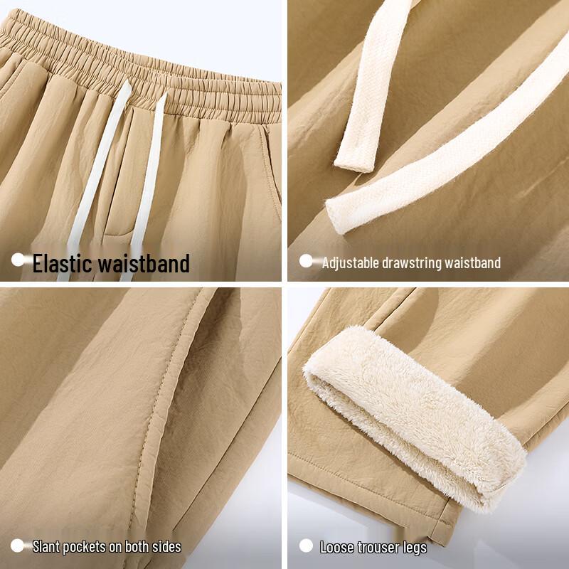 JEANSWEST LIFE Men's Arctic Fleece Straight-Leg Winter Pants