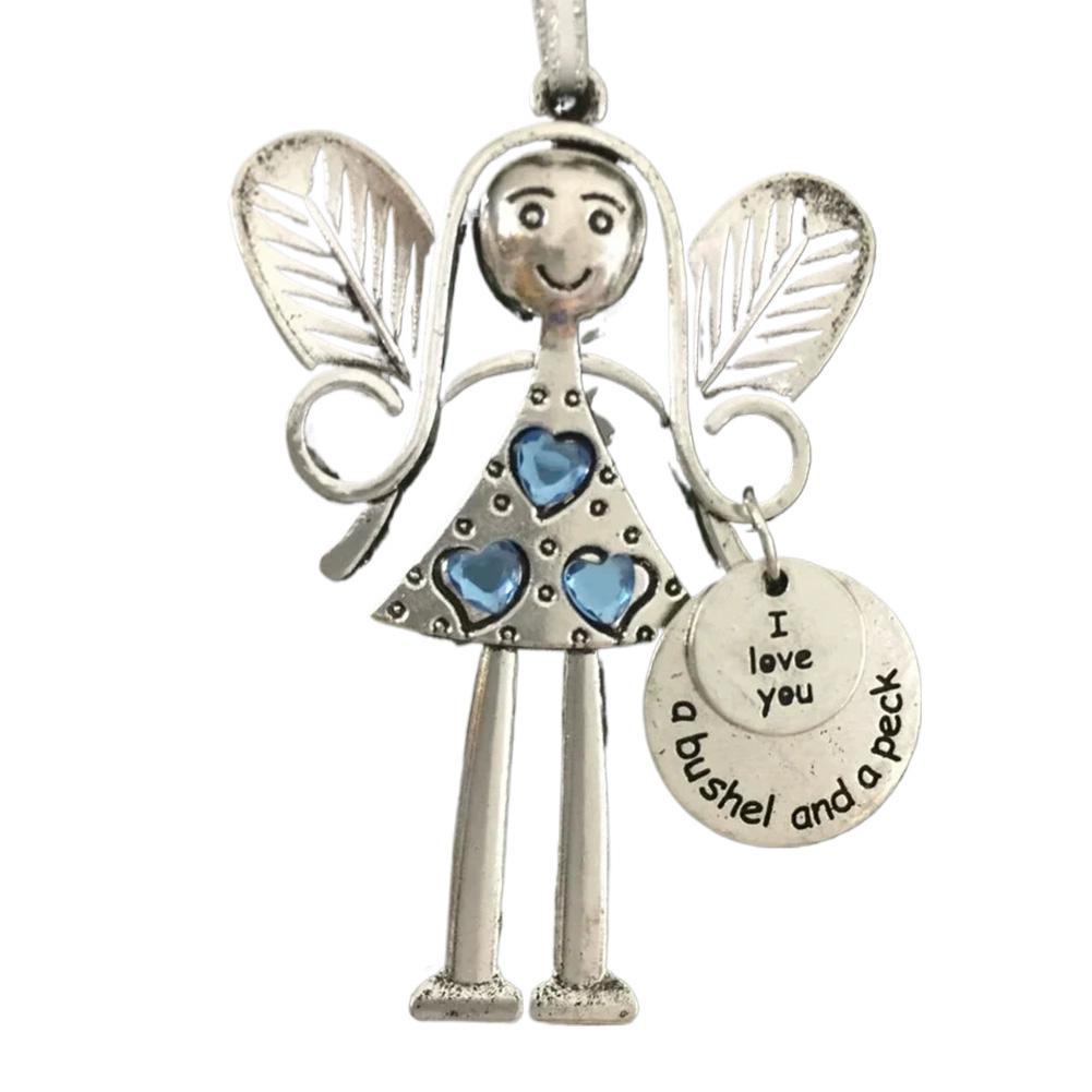 Kovové andělské ozdoby na vánoční stromek - Bláznivě krásní přátelé navždy, Závěsní andělé, Kreativní ozdoba na vánoční stromek