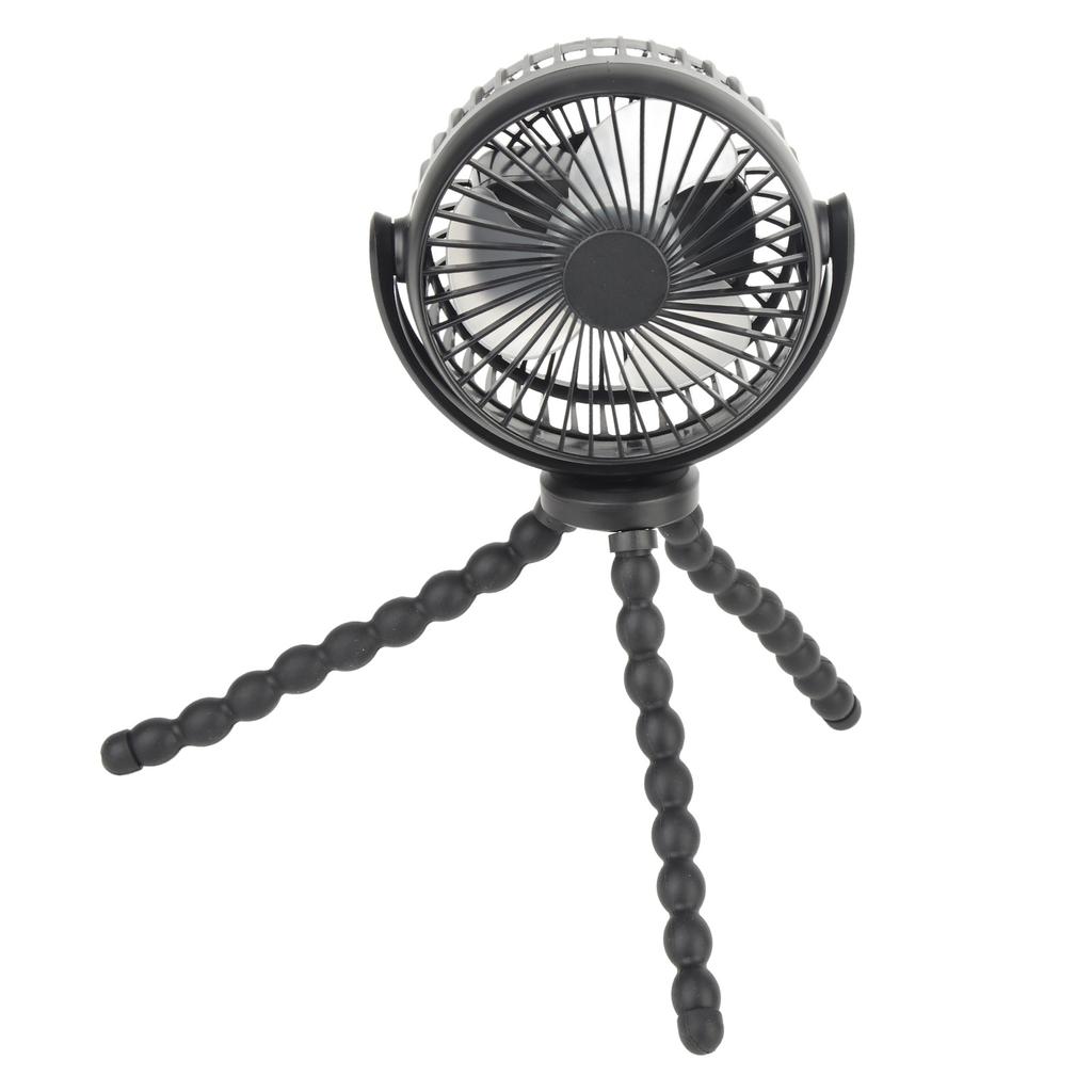 Handheld Stroller Fan Battery Operated 360 Degree Rotating Flexible Tripod Clip On Fan 2600mAh
