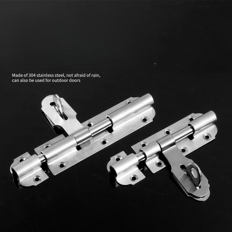 1SET 304 Edelstahl Oberflächenriegel verdickter Türriegel Diebstahlsicherung linker und rechter Türverschluss, Badezimmer Holztürriegel Haushaltsbeschläge