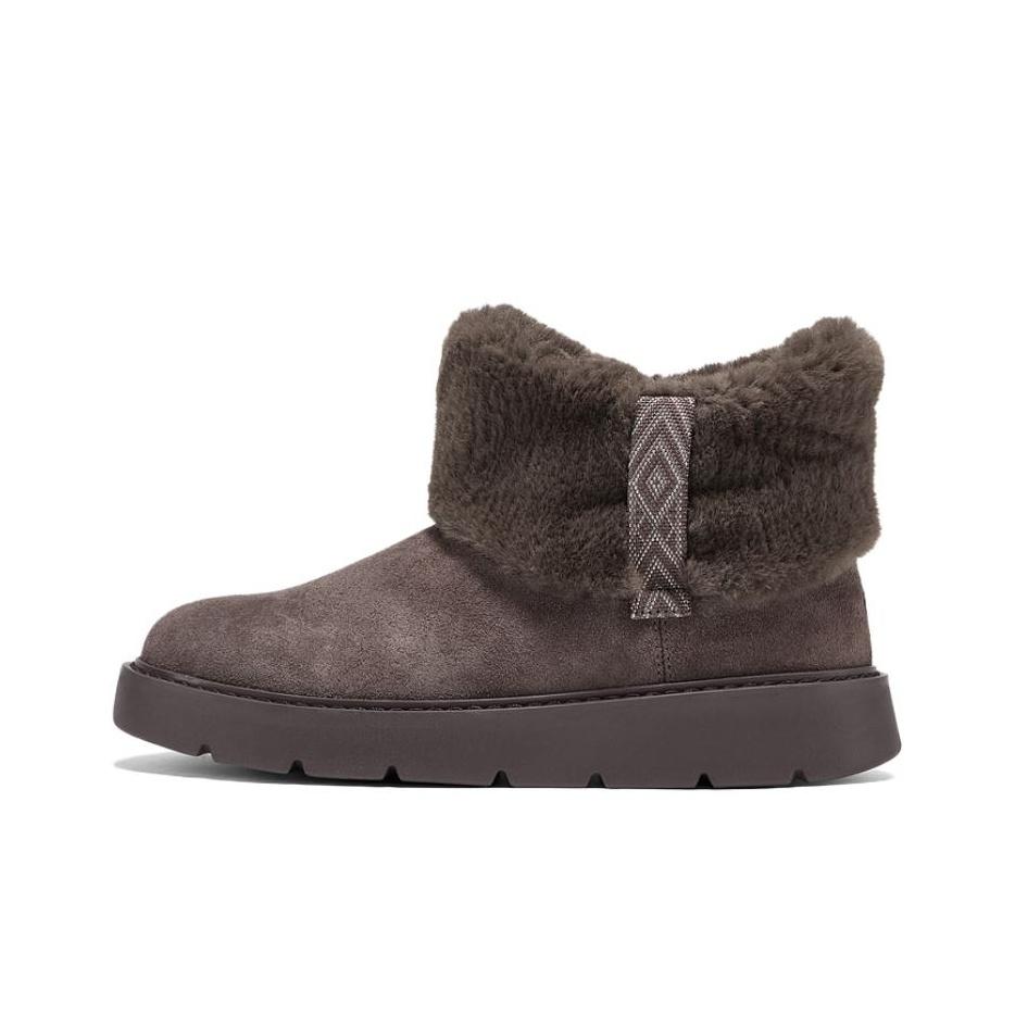 Skechers Warm Height Increasing Comfortable Soft Short Snow Boots Women boots Brown 169100-CHOC 35