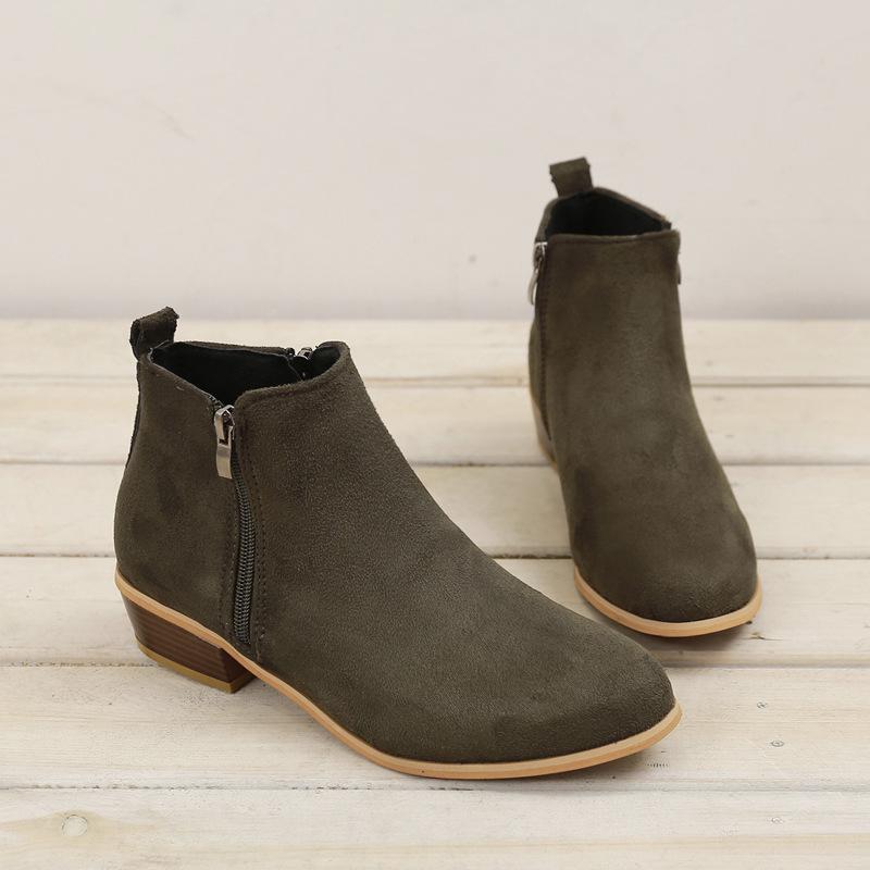 Scarpe Donna Estive Stivaletti Retro con Tacco Alto Tacco Blocco Medio Chelsea Boot Stivaletti Casual Donna