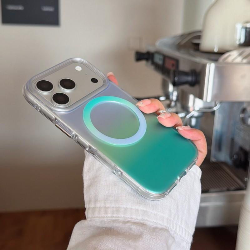 Slim IMD Gradient PC Phone Case IPhone 17 Pro Max With Magnetic Snap-on Design Anti-Scratch Drop Protection