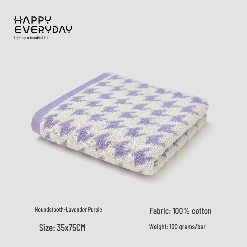 Клетчатое полотенце для умывания из чистого хлопка - Мягкое, Впитывающее, Не оставляющее ворса 75x35cm