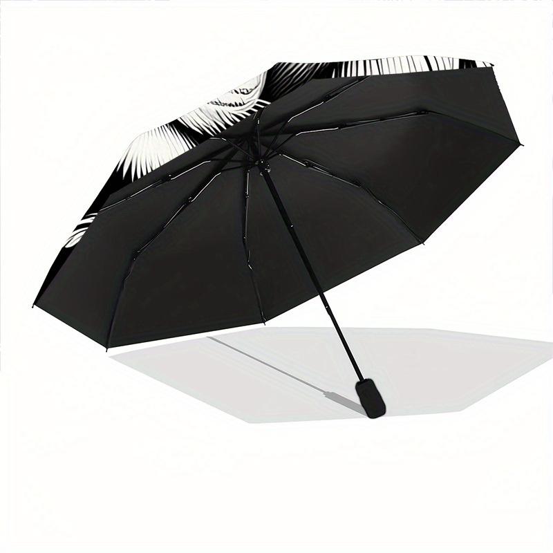 1pc Lion YinYang Automatic Open/Close Umbrella with Windproof, Functional Design, 8-Rib Sturdy Canopy