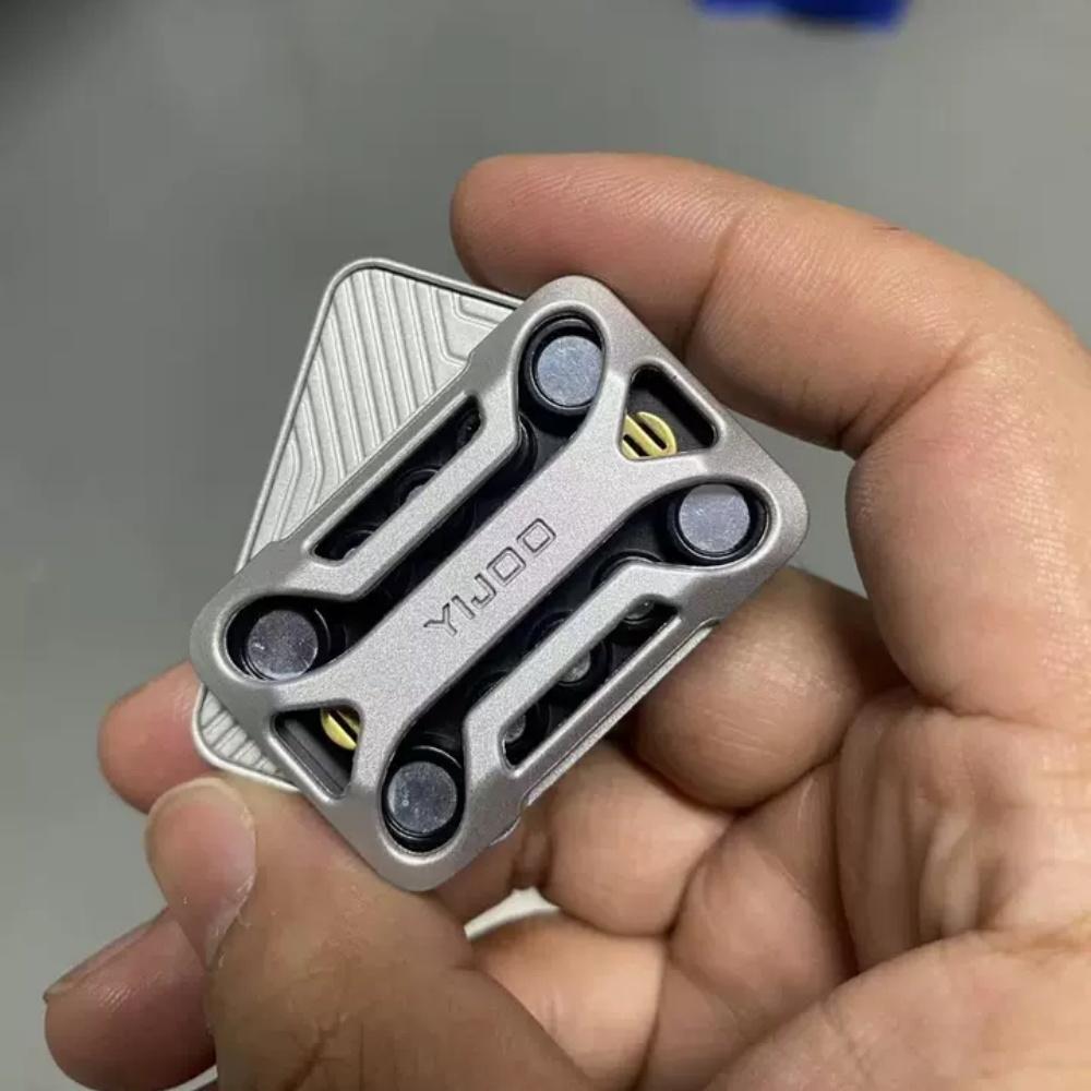 Zinc Alloy Magnetic Fidget Slider EDC Adult Metal Antistress Toy Non-limit Structure Tuning Fork Push Card  Stress Relief Toy