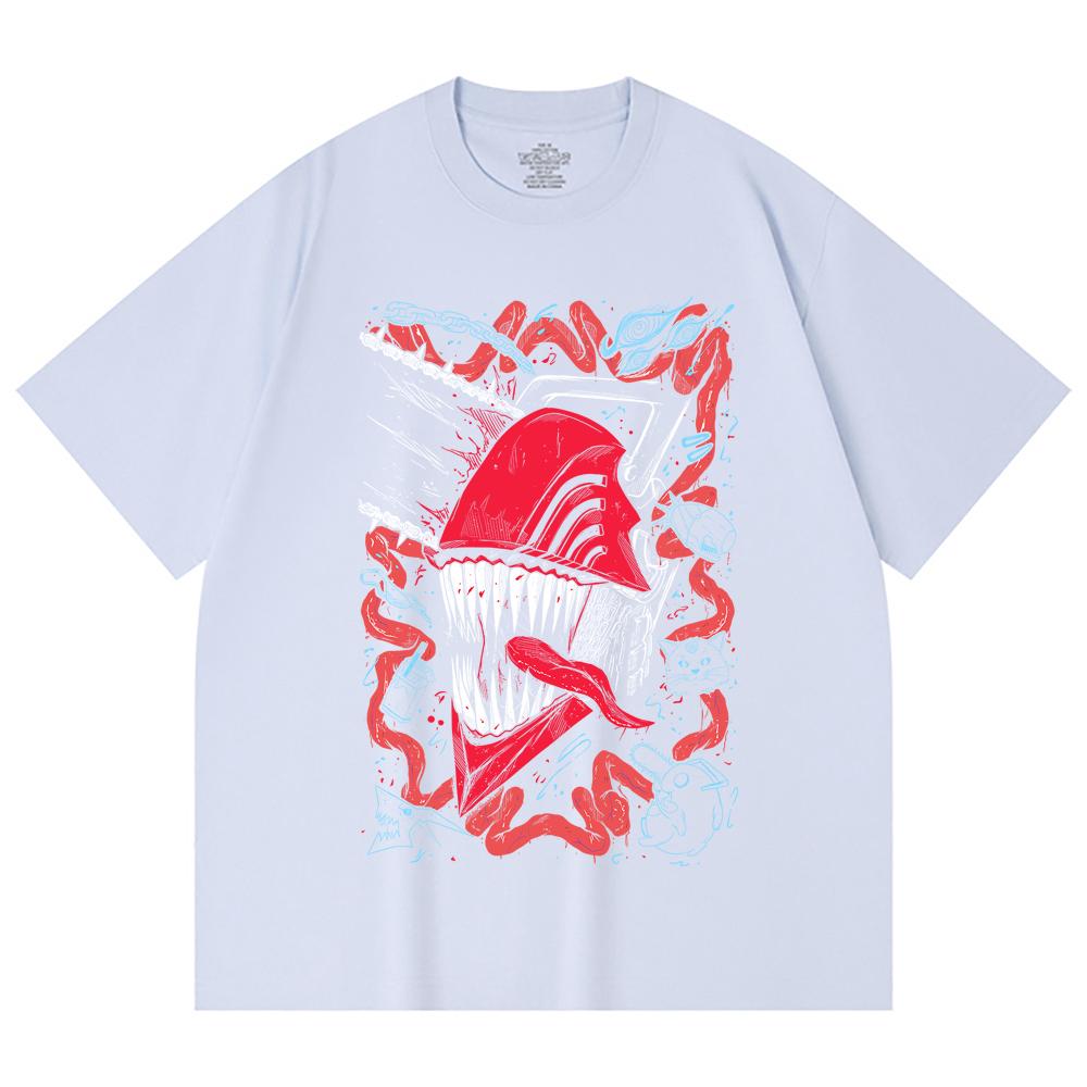 230 Gsm 100% Cotton Chainsaw Man V29 Denji Print Unisex Heavy Cotton T Shirt