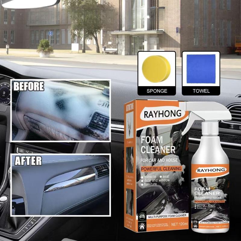 Car Interior Foam Cleaner Multifunction Leather Cleaning Auto Home Strong Decontamination Ceiling Seat Clean Car Maintenance