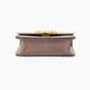 Tory Burch TB Eleanor Leder Matt Klapptasche mit Doppel-T-Logo Einzelne Schulter Crossbody Kordelzug Kette Kleine Quadratische Tasche Damen Klein Braun