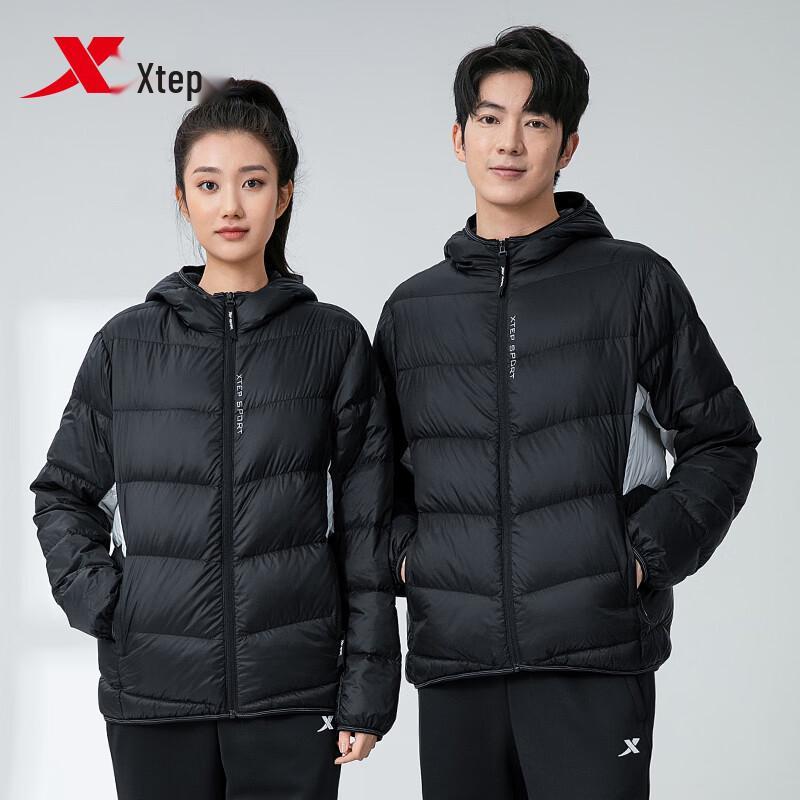XTEP Unisex Short Hooded Down Jacket S
