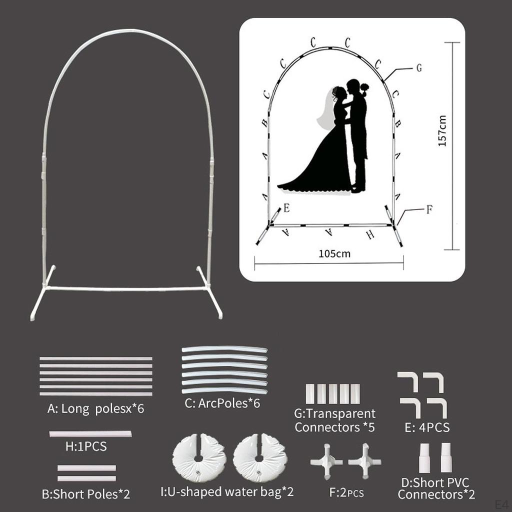 Bröllopsbåge Bakgrundsställ Lokaldekor för Fest Jubileum Trädgård