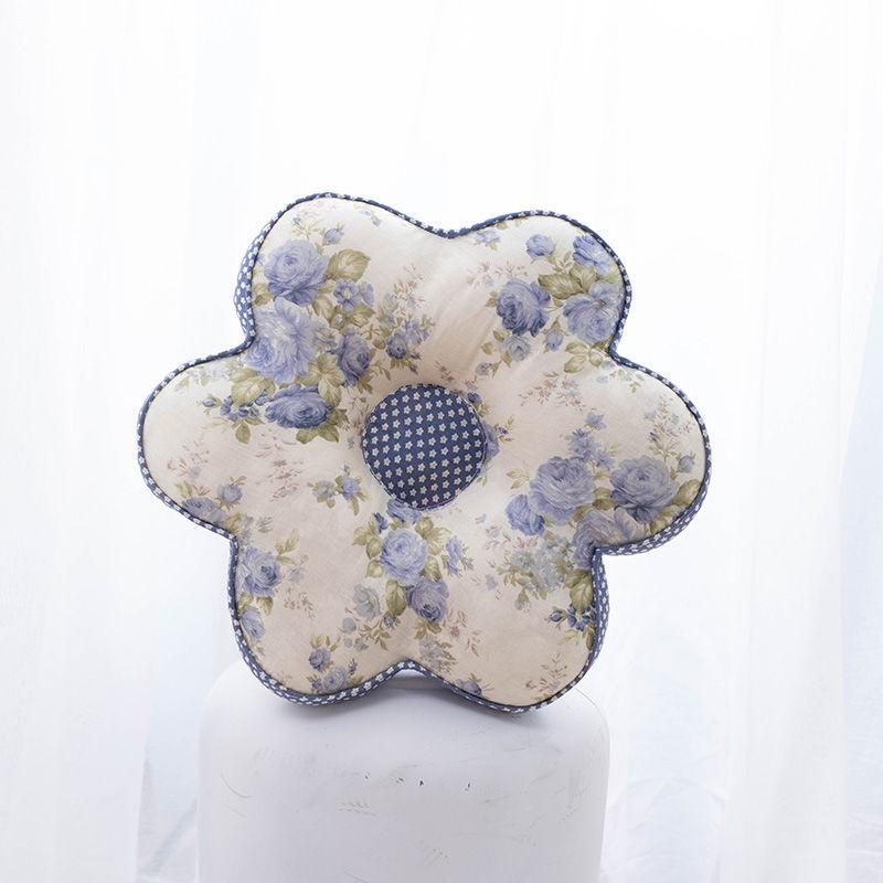 Korejský polštářek s květinami švestky: Celobavlníkový polštářek na zdřímnutí do kanceláře a ložnice