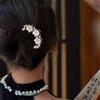 Luxurious Pearls Hairpin Hair Pins Girl Birthday Party Elegant Pageant Flower Crystal Girl Wedding Costume Headwear