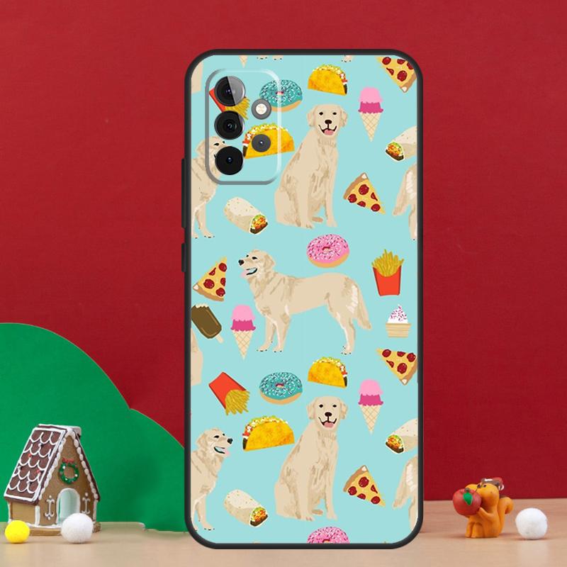 Cartoon Golden Retriever Dog Case For Samsung Galaxy A55 A52 A32 A12 A33 A06 A16 A26 A36 A56 A15 A53 A13 A34 A54 A14 A17