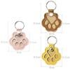 3 Pcs Cat/Dog Fur Storage Keychain, Cute Leather Paw Keychain Pet Hair Keepsake Keyring, Unique Memorial Collection Key Chain, Pet Memorial Gifts