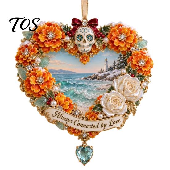 Durable Acrylic Ornaments Day of The Dead Ornament, Mexcian Flower Skeleton Hanging Decoration, Dia Indoor Home Accents De Los Muertos Sugar