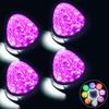 REPTICO LED Side Marker for Pink Clear Crystal New LED Marker High Color Selection Easy Resistant PC Set of 4 Set of Lamps, 24V, Trucks, Lens, 8-Face