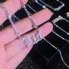 Fashion Twelve Zodiac Super Flash Rhinestone Inlay Necklace Sweater Chain Pendant