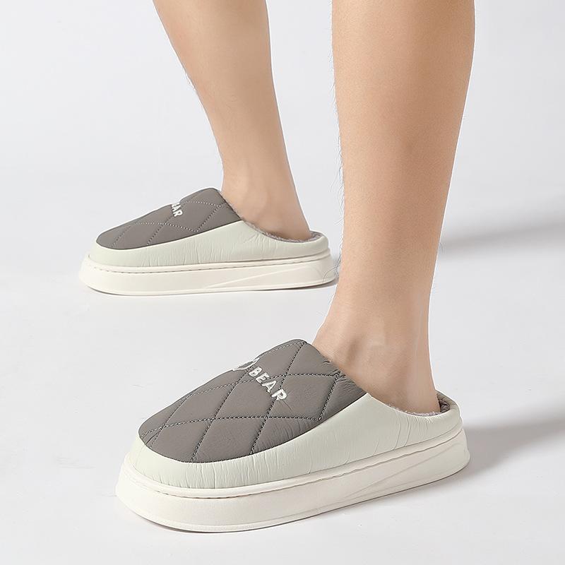 Baumwollpantoffeln Winterbaumwollpantoffeln Indoor-Plüsch-Baumwollschuhe Haushalt Verdickte warme Indoor-Hausschuhe