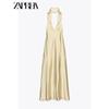 Zaprha 2025 New Arrival Sexy Fashion Thin Scarf Silk Satin Texture Dress Long Elegant 8033331