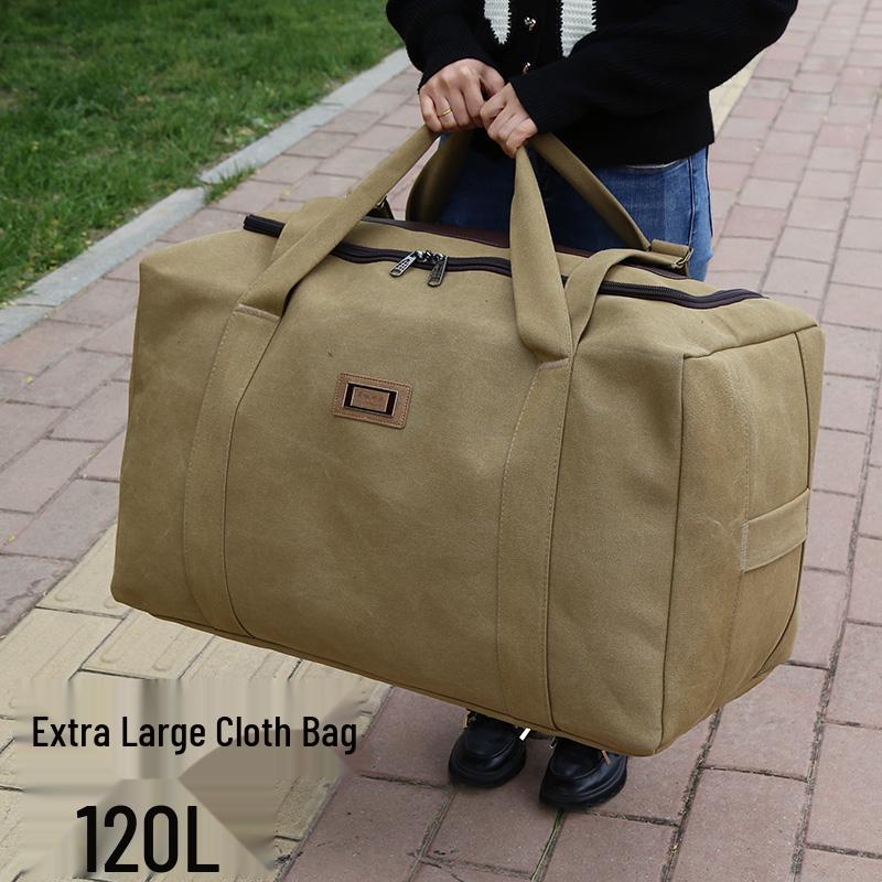 Stor Kanvas Resväska för Män & Kvinnor: Perfekt för resor, flytt, packning eller graviditetsbehov