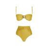 2025 Solid Color Three-Piece Bikini Set: Sexy, Slimming Beachwear with Tummy-Covering Skirt