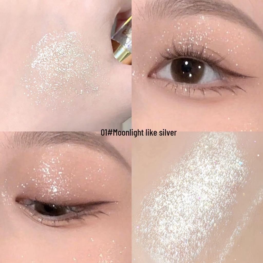 Kakashow Starry Sparkle Liquid Eyeshadow: Pearlescent Matte Glitter Highlighter for Brightening Under-Eye Area.