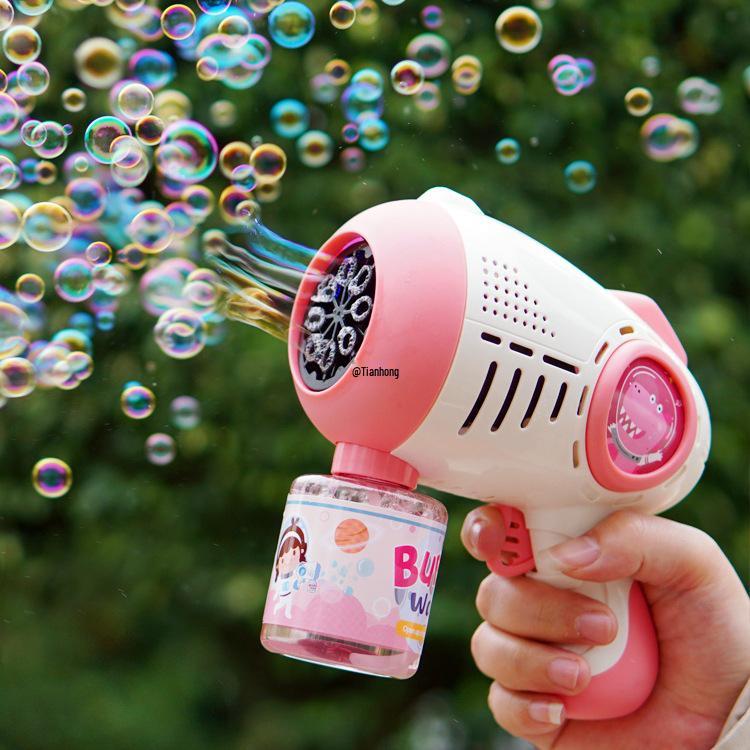 2025 New Model Handheld Electric Bubble Gun Toy for Girls