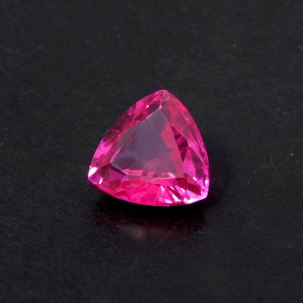 Loose Gemstone Natural CERTIFIED 5.15 Ct Trillion Cut Pink Ruby Ring Size