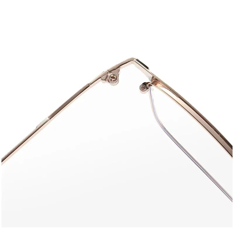 Plain Glasses Metal Full Rim Glasses Men Rectangle Prescription Eyeglass Frames For Optical Lenses Anti Blue Light