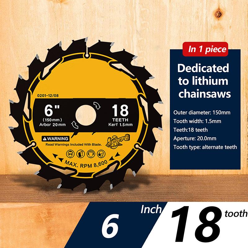 Carbide Circular Saw Blade Wheel Discs Wood Cutting Disc 110/125/132/140/150/165/185Mm Woodworking Saw Blade With 18/24 Teeth