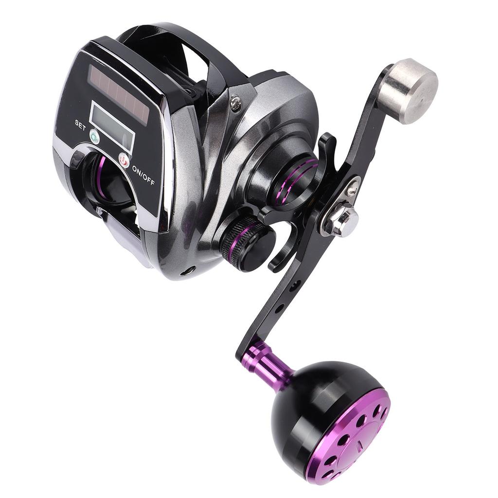 Waterproof Digital Display Baitcasting Reel 8.0:1 Speed Ratio 18+1 Bearing Number Fishing Reel Counter(Right Hand )