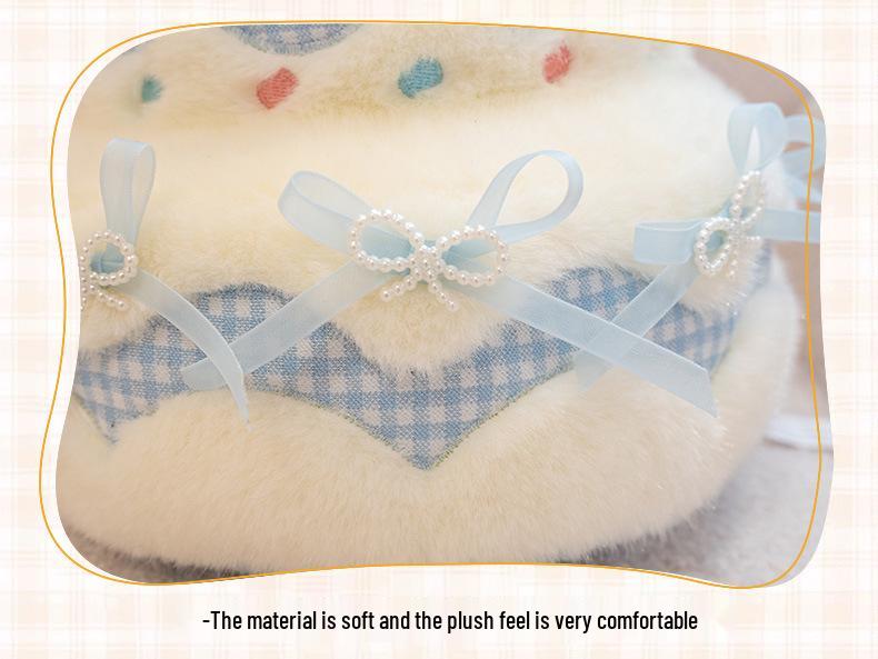 Adorable Double-Layer Heart Cake Plush Toy for Girlfriend